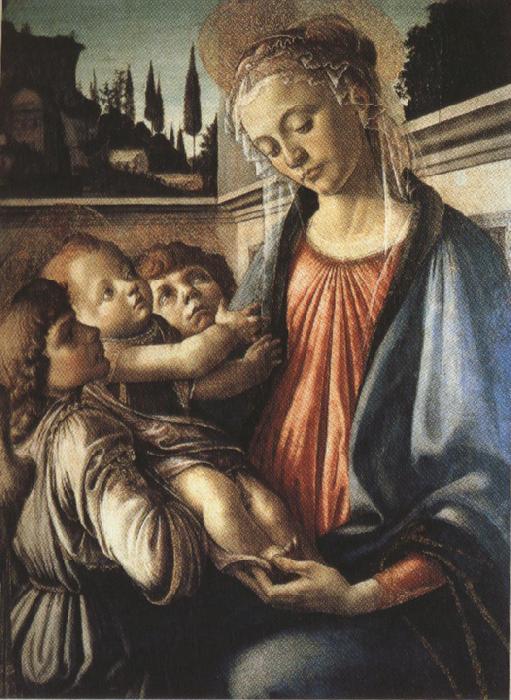Sandro Botticelli Madonna and Child with two Angels (mk36) Germany oil painting art